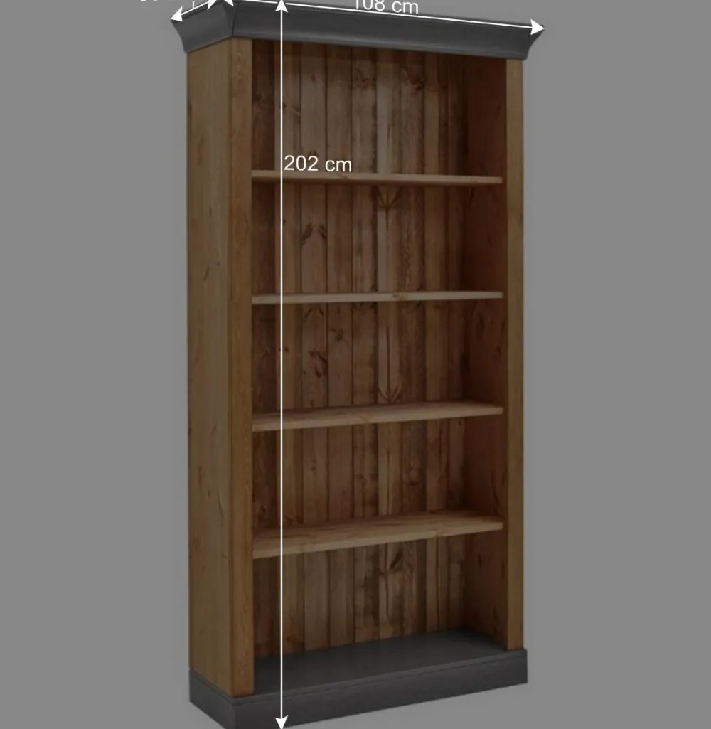 Wohnen 202 cm hohes Landhaus Bücherregal zweifarbig - Eshelas