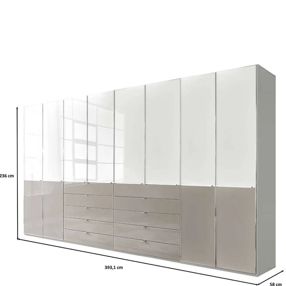 Wohnen 394 cm Kleiderschrank mit acht Türen - Pascan