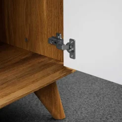 Wohnen 220 cm langes TV Lowboard in Wildeiche mit Weiß - Diesta I