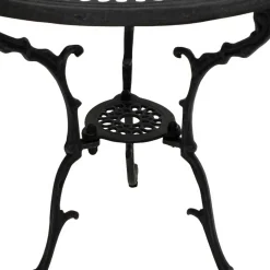 Wohnen 70 cm runder Aluminium Gartentisch in Dunkelgrau - Taruma