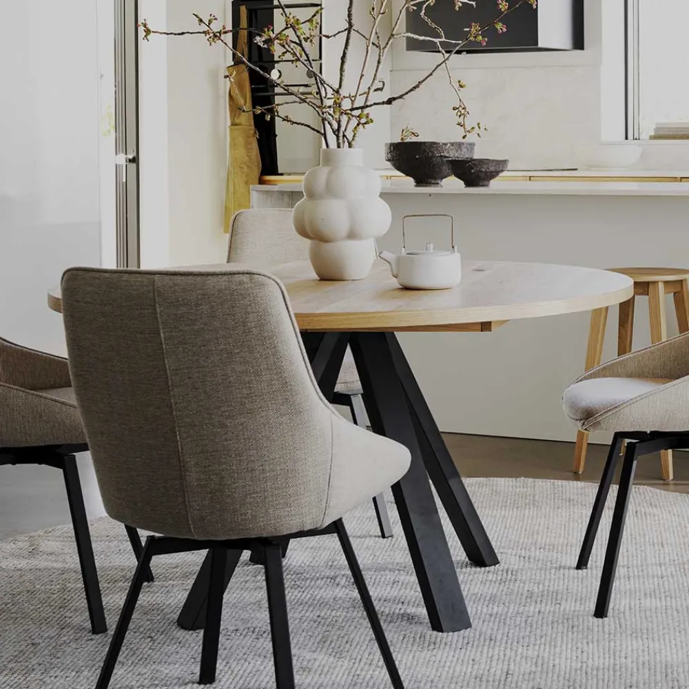 Wohnen Esszimmertische|Tische*135 cm runder Esstisch in modernem Design - Mocima