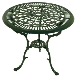 Wohnen Vintage Möbel|Metall-Gartenmöbel*70 cm runder Gartentisch in Grün aus Metall - Jenson