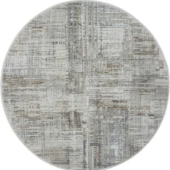 Wohnen Teppiche*120 cm Runder Teppich in Hellgrau & Creme - Cranoz