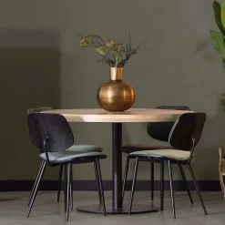 Wohnen 120 cm runder Tisch aus Mango Holz White Wash - Trois