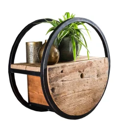 Wohnen 50 cm rundes Hängeregal mit einer Schublade - Malte