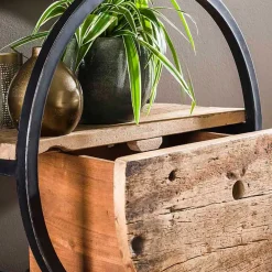 Wohnen 50 cm rundes Hängeregal mit einer Schublade - Malte