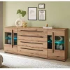 Wohnen 200 cm Sideboard mit Glaseinsätzen - Brocus