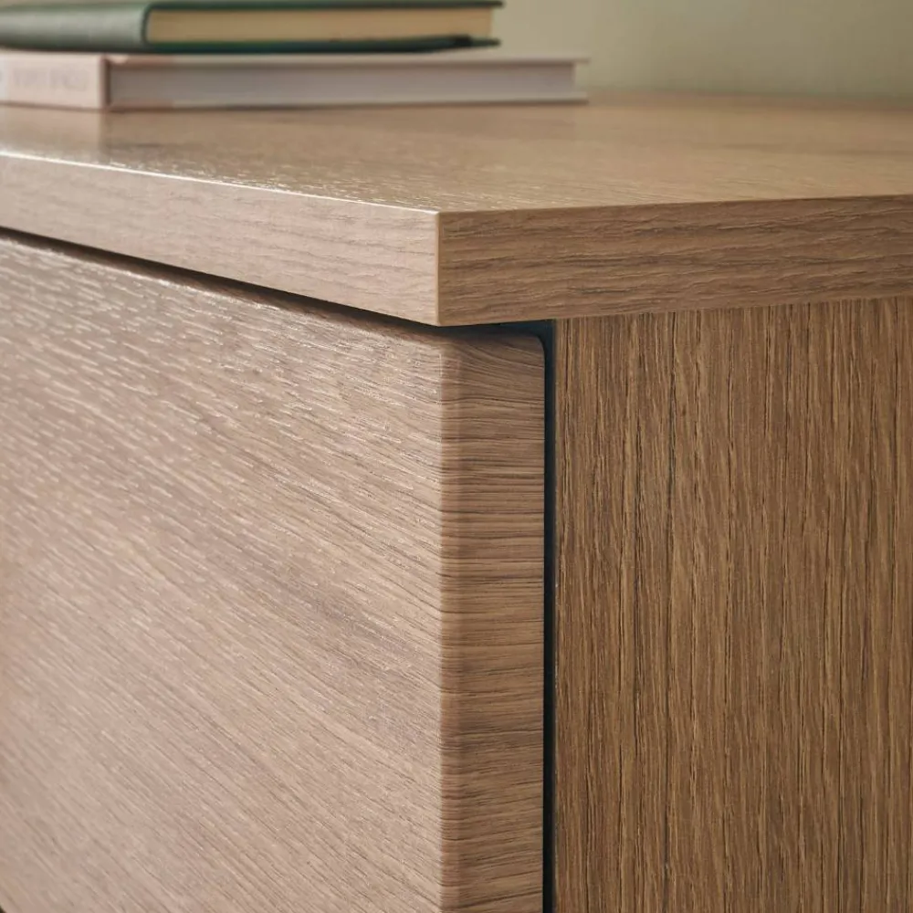 Wohnen 200 cm Sideboard mit Glaseinsätzen - Brocus