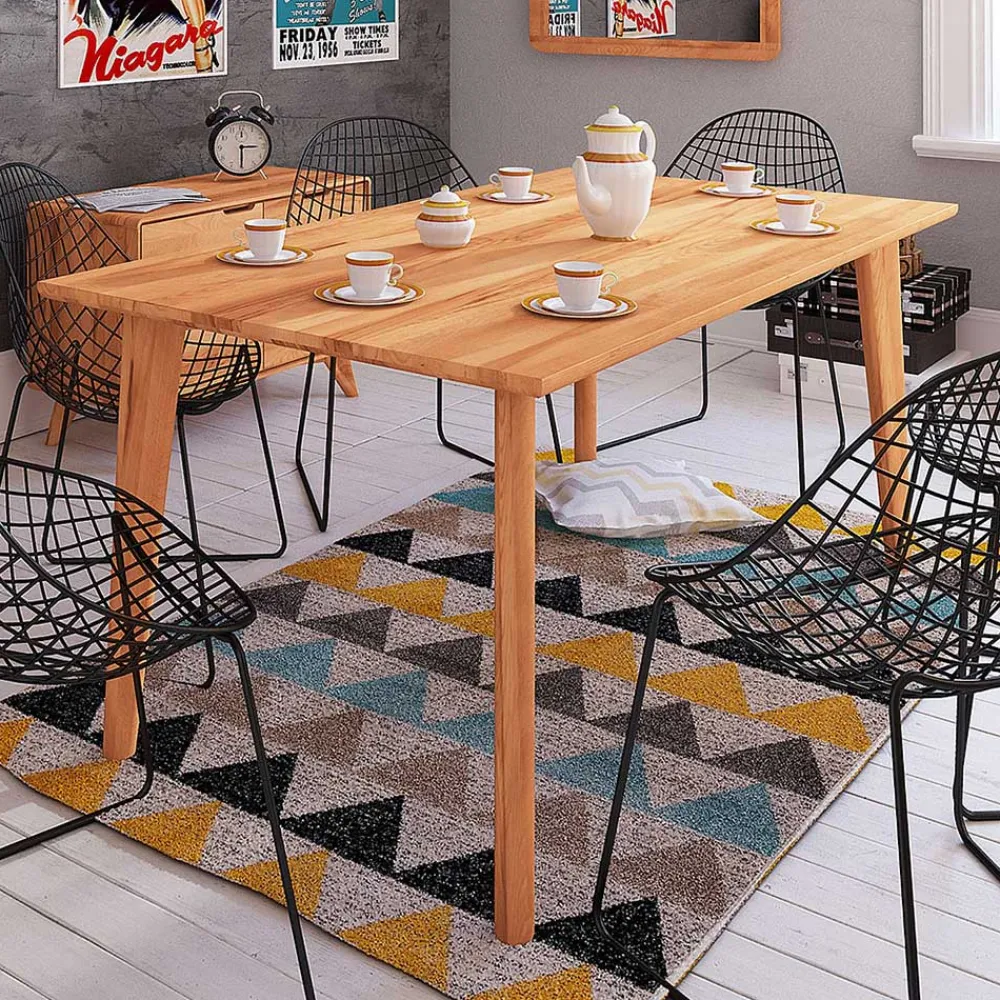 Wohnen 80 cm tiefer Kernbuche Esstisch geölt - Junola