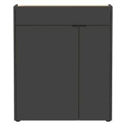 Wohnen 22 cm tiefer Schuhschrank in Dunkelgrau - Sidgarus