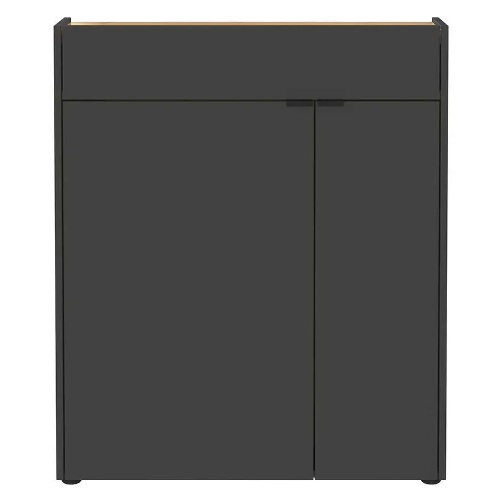 Wohnen 22 cm tiefer Schuhschrank in Dunkelgrau - Sidgarus