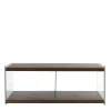 Wohnen 120 cm TV Element in Nussbaum & Transparent - Tomima