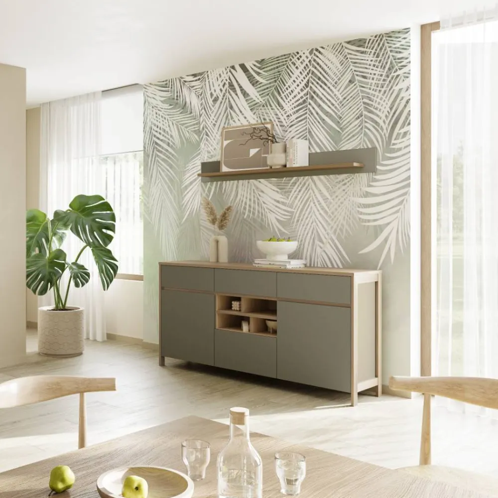 Wohnen 150 cm Wandboard in Eukalyptus und Eiche Optik - Promo