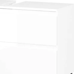Wohnen Waschtisch|Waschbeckenunterschränke*80 cm Waschbeckenschrank in Weiß Hochglanz - Loeesa