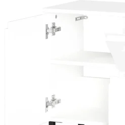 Wohnen Waschtisch|Waschbeckenunterschränke*80 cm Waschbeckenschrank in Weiß Hochglanz - Loeesa