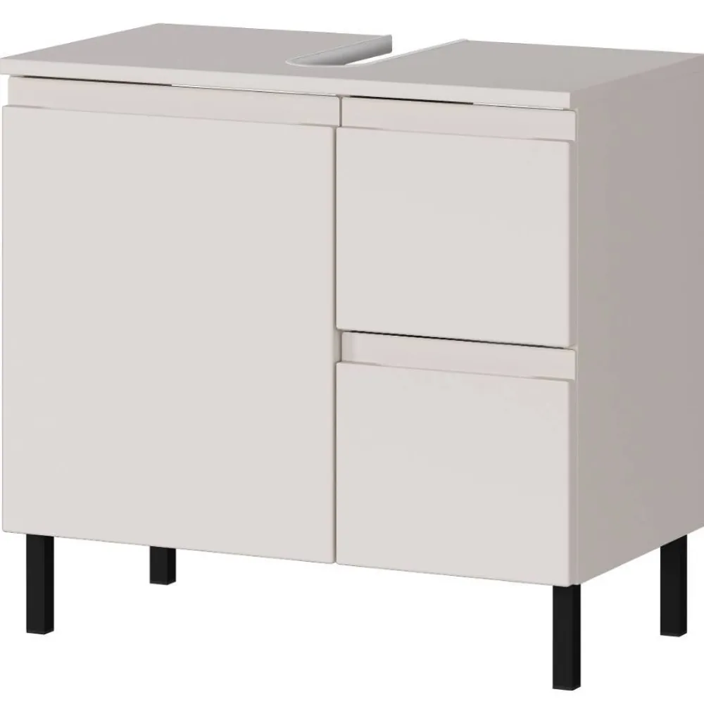 Wohnen 60 cm Waschbeckenschrank in Hellgrau - Dadra