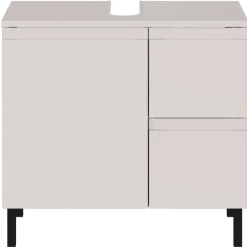 Wohnen 60 cm Waschbeckenschrank in Hellgrau - Dadra