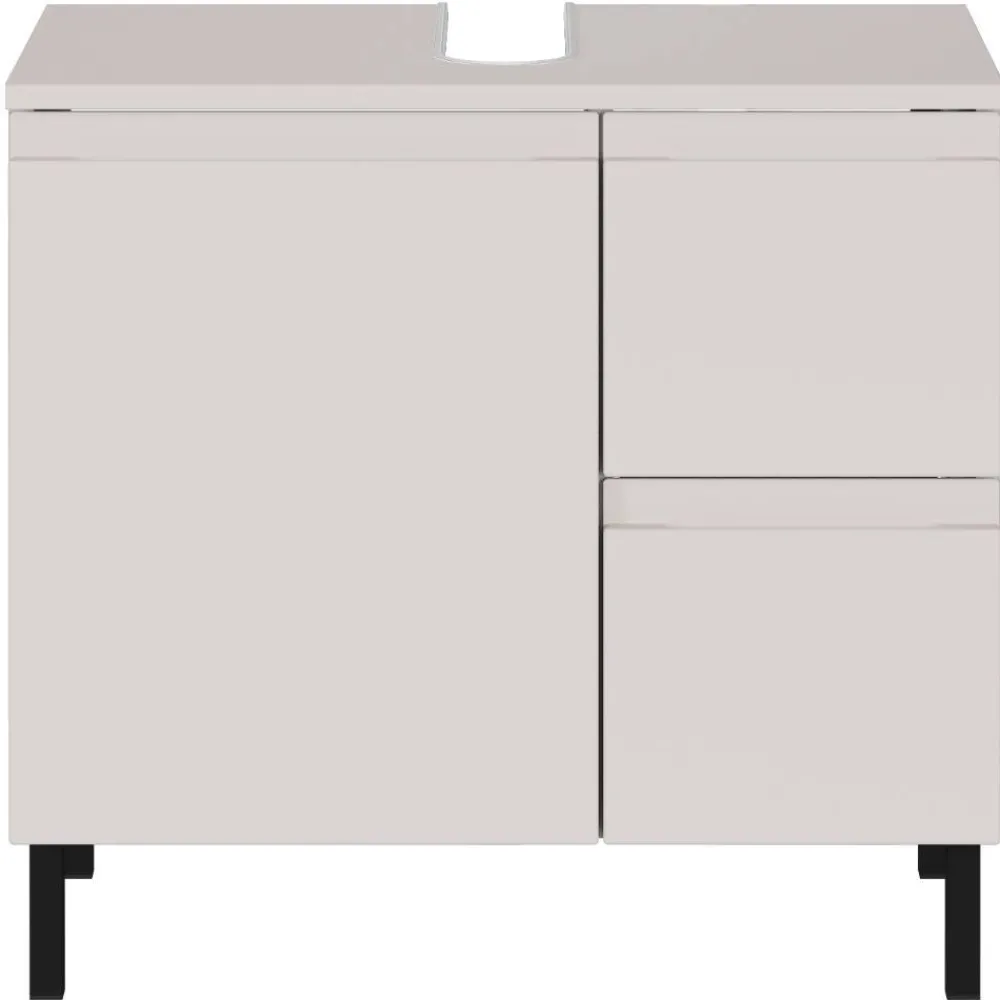 Wohnen 60 cm Waschbeckenschrank in Hellgrau - Dadra