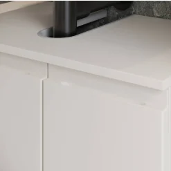 Wohnen 60 cm Waschbeckenschrank in Hellgrau - Dadra