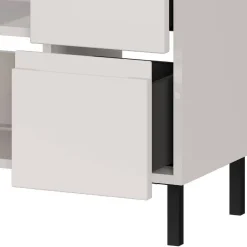 Wohnen 60 cm Waschbeckenschrank in Hellgrau - Dadra