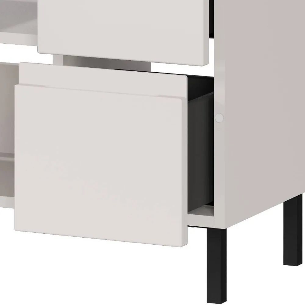 Wohnen 60 cm Waschbeckenschrank in Hellgrau - Dadra