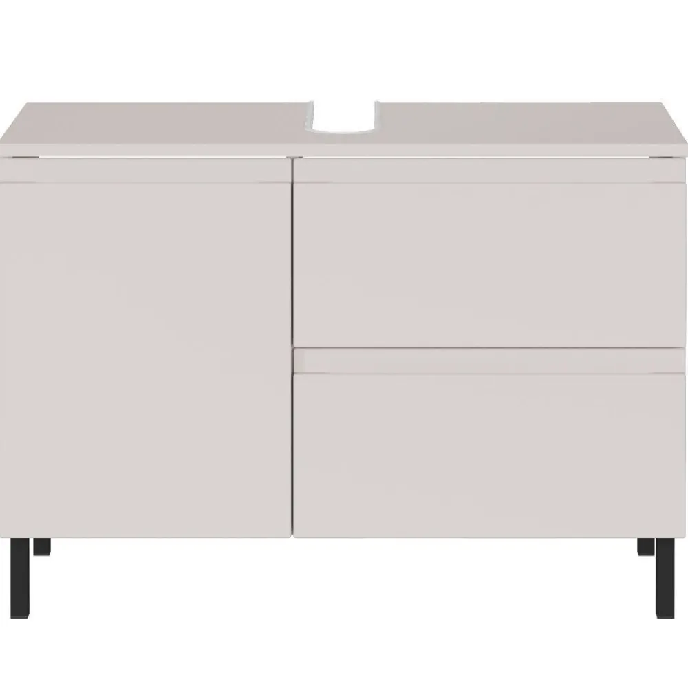 Wohnen Waschtisch|Waschbeckenunterschränke*80 cm Waschbeckenschrank in Hellgrau - Dadra