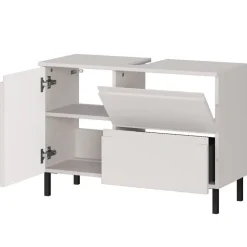 Wohnen Waschtisch|Waschbeckenunterschränke*80 cm Waschbeckenschrank in Hellgrau - Dadra