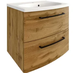 Wohnen Badezimmer Komplett*60 cm Waschplatz & Unterschrank - Arazony (dreiteilig)