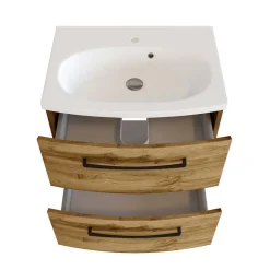 Wohnen Badezimmer Komplett*60 cm Waschplatz & Unterschrank - Arazony (dreiteilig)