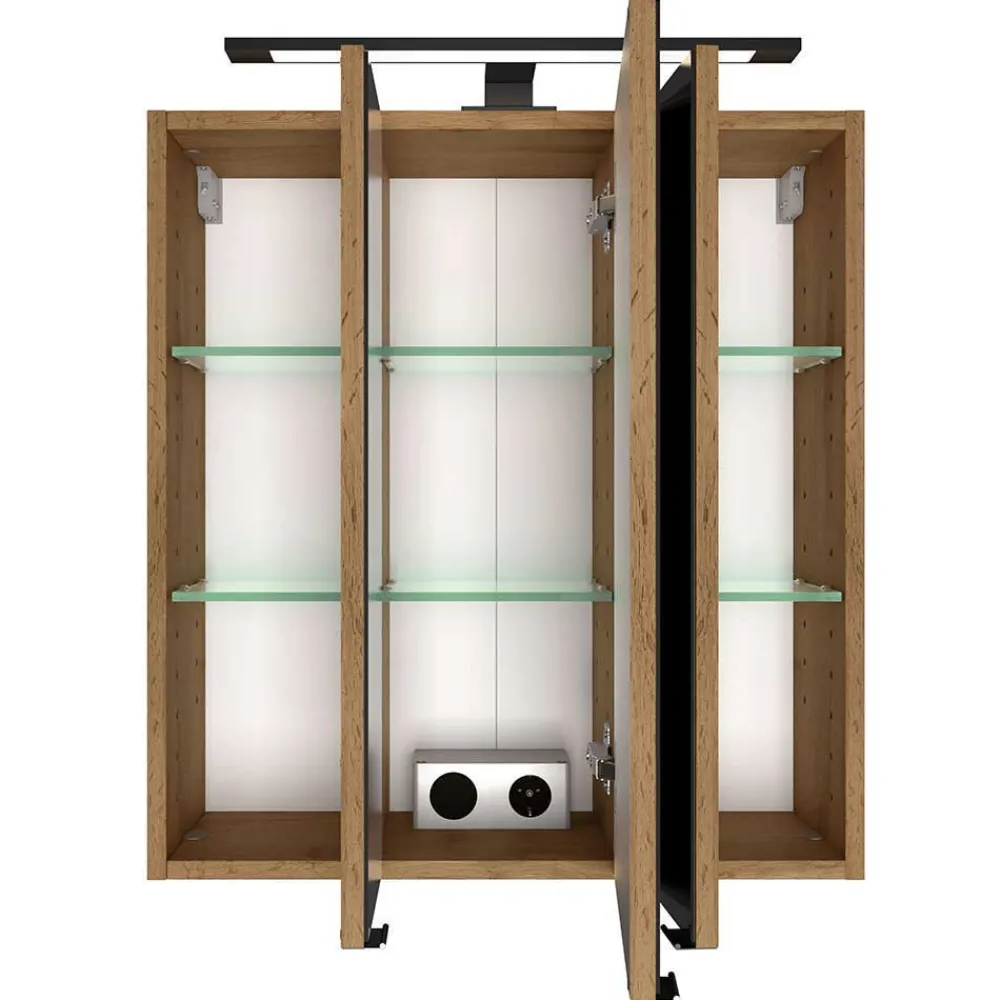 Wohnen Badezimmer Komplett*60 cm Waschplatz & Unterschrank - Arazony (dreiteilig)