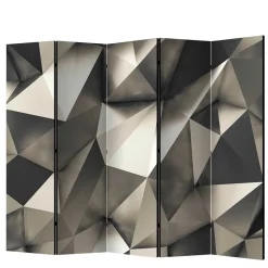 Wohnen 5 Elemente Paravent in Grau & Silber - Menu