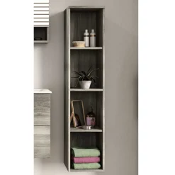 Wohnen Badregale*4 Fächer Badezimmerregal für die Wand - Loritana