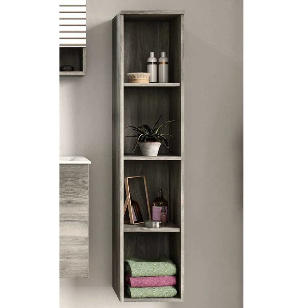 Wohnen Badregale*4 Fächer Badezimmerregal für die Wand - Loritana