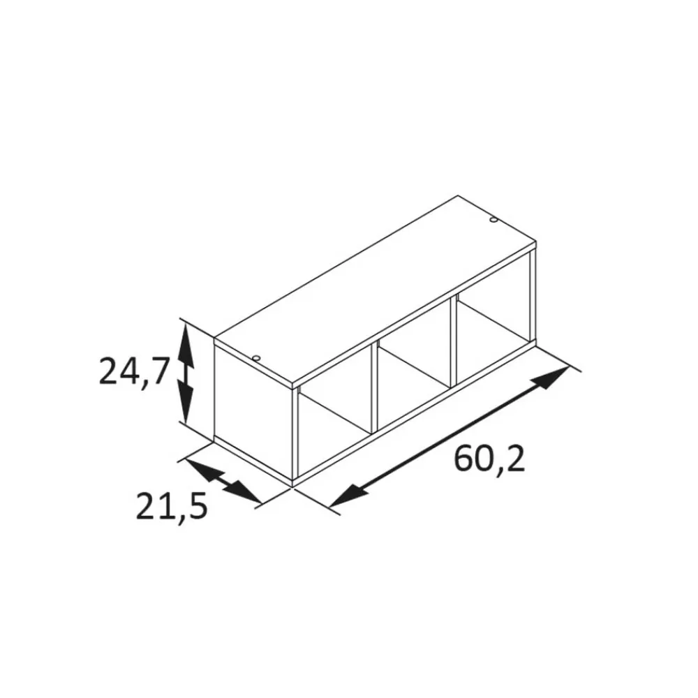 Wohnen Skandinavische Möbel|Badregale*3 Fächer Badregal in Petrol Blau - Matrera