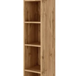 Wohnen 7 Fächer Badzimmer Regal in Holz Optik - Lemnas