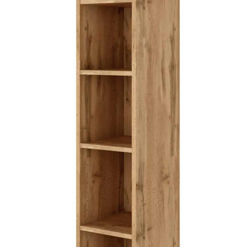 Wohnen 7 Fächer Badzimmer Regal in Holz Optik - Lemnas