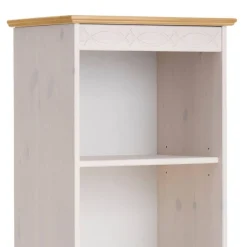 Wohnen 5 Fächer Regal in Weiß und Kiefer Honig - Zentra