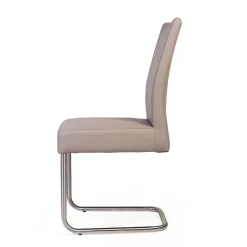 Wohnen Küchenstühle|Esszimmerstühle*2 Freischwinger Stühle in Beige - Nandora (2er Set)