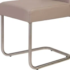 Wohnen Küchenstühle|Esszimmerstühle*2 Freischwinger Stühle in Beige - Nandora (2er Set)