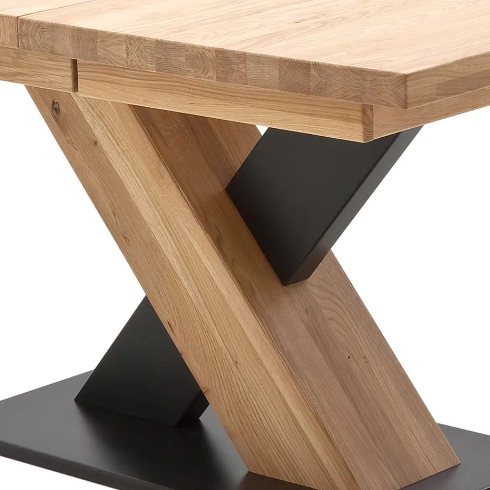 Wohnen Schwarze Möbel|Naturholzmöbel*2 Größen X Säulentisch mit Auszugsfunktion - Cisterna