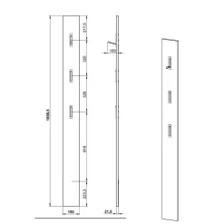 Wohnen Bürogarderoben*3 Haken Garderobenpaneel in Hellgrau - That