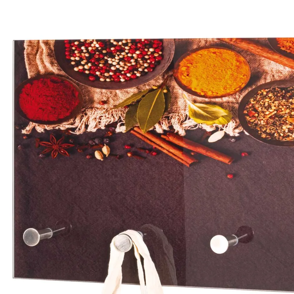 Wohnen 6 Haken Glasgarderobe mit Foto Druck - Aramova