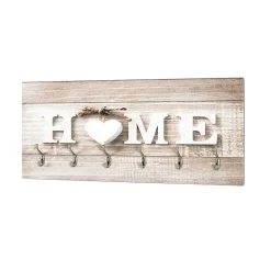 Wohnen Garderoben|Garderoben*6 Haken MDF Garderobe mit Home Druck - Cacirella