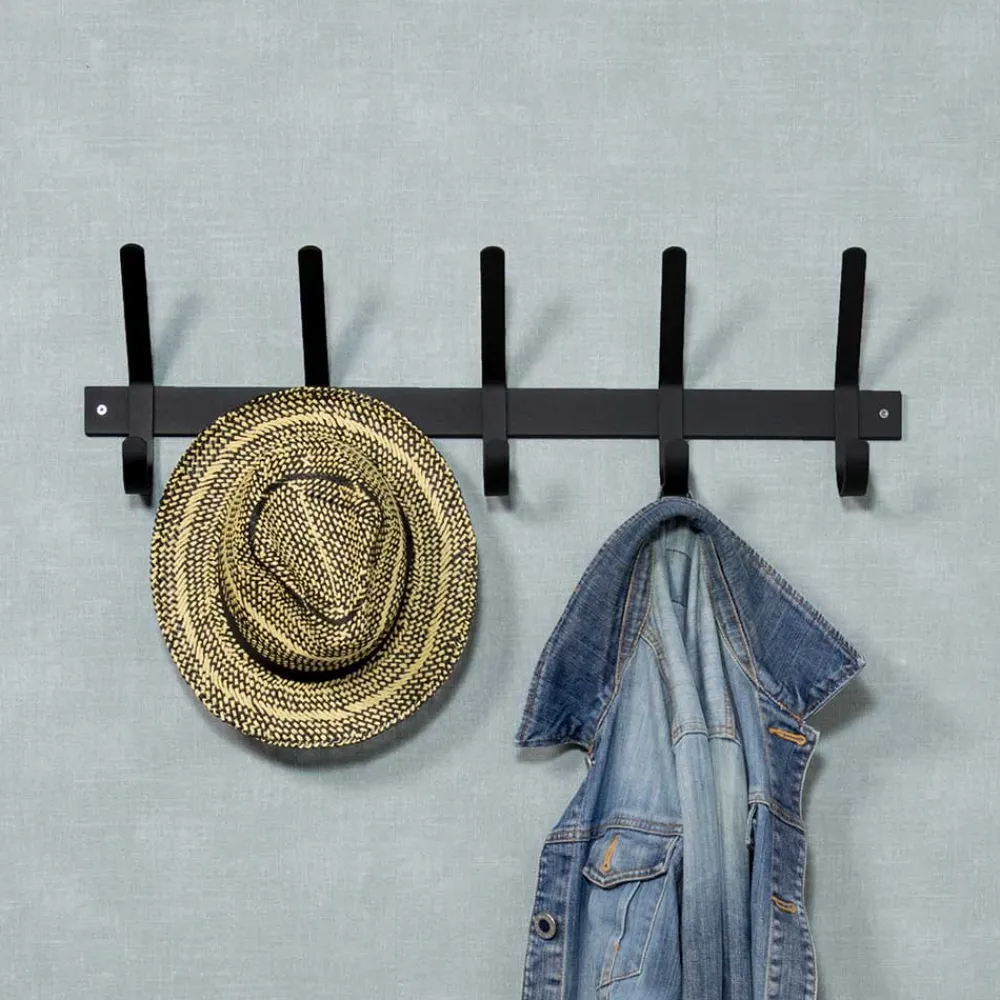 Wohnen Bürogarderoben*5 Haken Wand-Garderobe aus Stahl - Soera