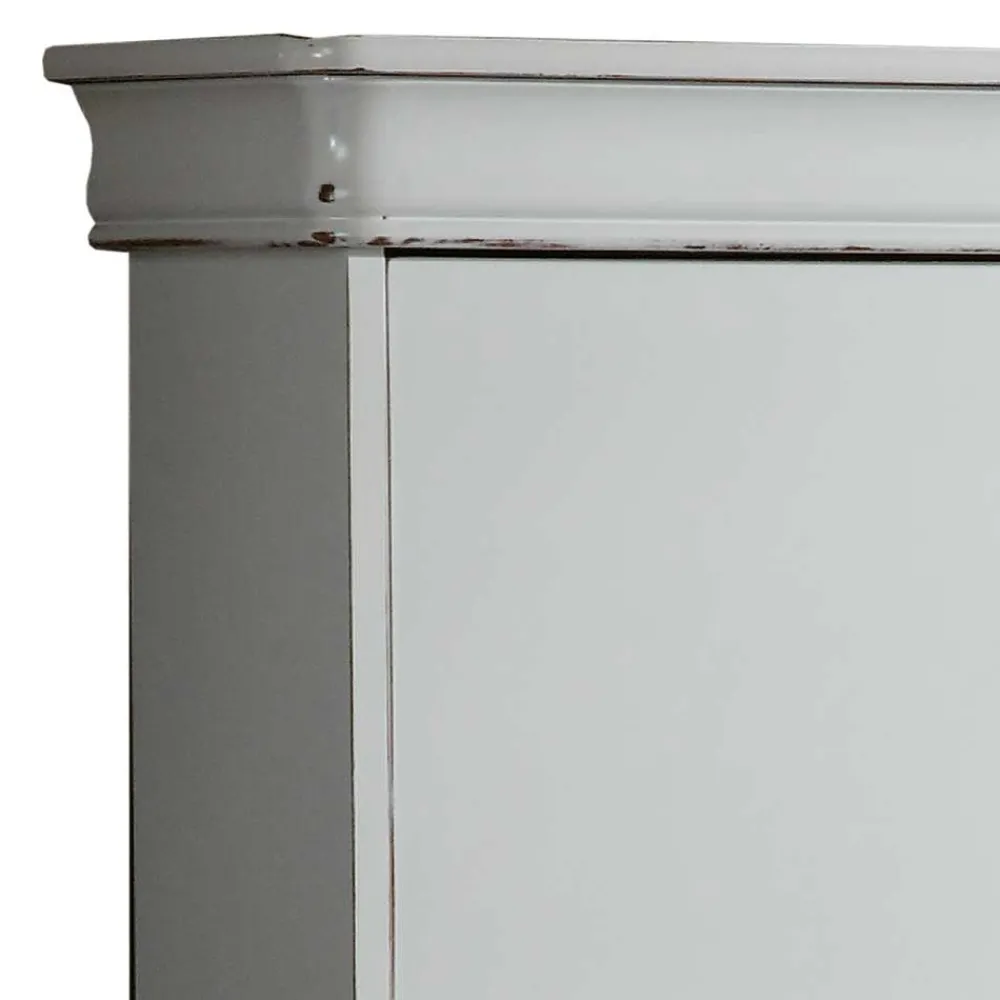 Wohnen 4 Klappen Schuhschrank in Weiß - Zarinas