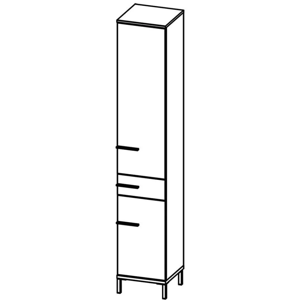 Wohnen 1,90 m Bad Hochschrank in Dunkelgrau - Lucrino