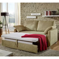 Wohnen Schlafsofas*2 Personen Funktionssofa in Beige - Victoria