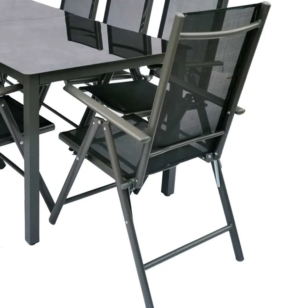 Wohnen Balkonmöbel|Terrassenmöbel*8 Personen Garten-Sitzgruppe Set - Micaelo (neunteilig)