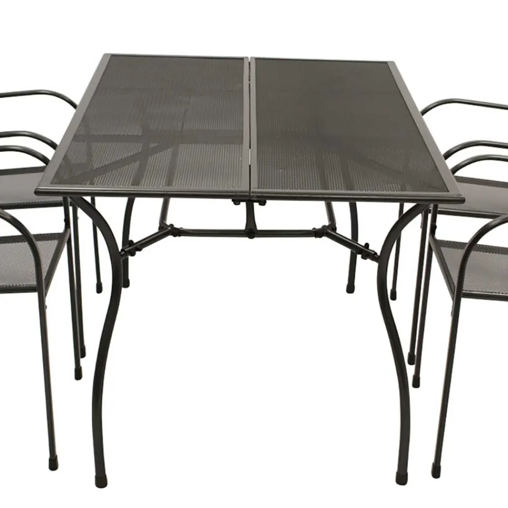 Wohnen Metall-Gartenmöbel|Balkonmöbel*6 Personen Gartentischgruppe Set - Tyago (siebenteilig)