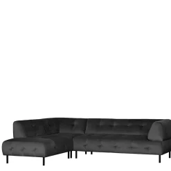 Wohnen Sofas|Sofa*4 Personen Polsterecke in Graubraun Samtbezug - Marian